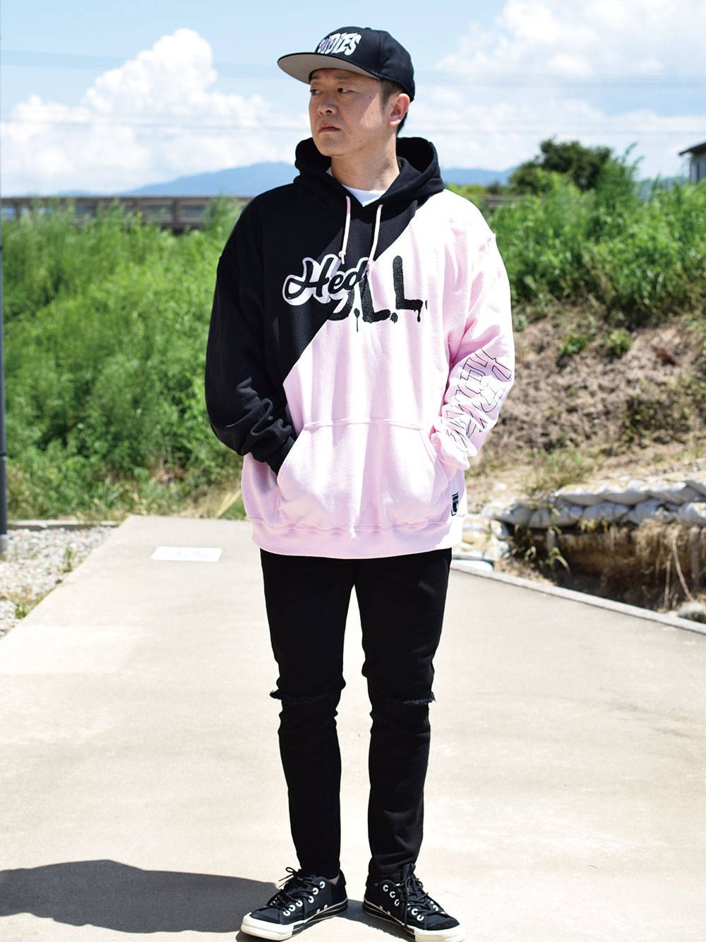 【 DOLL×HEDWiNG】Cross Cut Hoodie