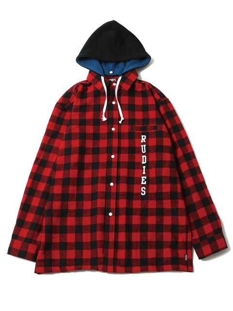 MIGHTY CHECK HOOD-SHIRTS