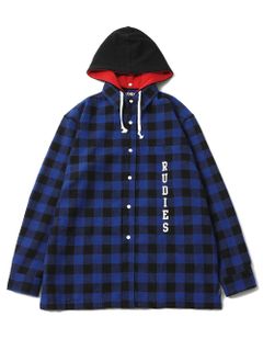 MIGHTY CHECK HOOD-SHIRTS