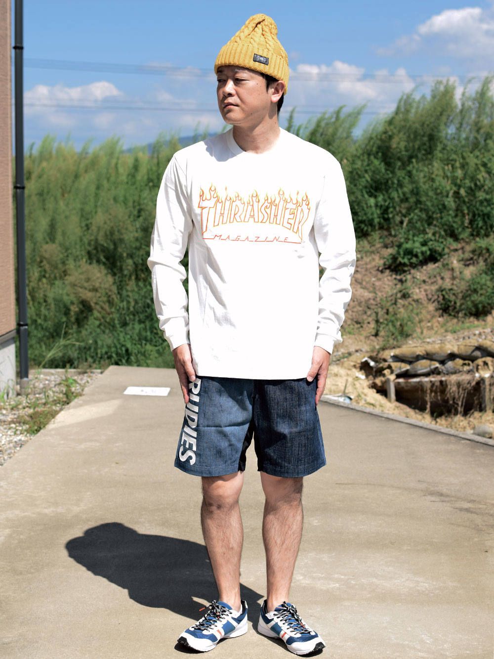FLAME OUTLINE US COTTON L/S T-SHIRT