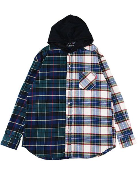 2TONE HOODED SHIRT