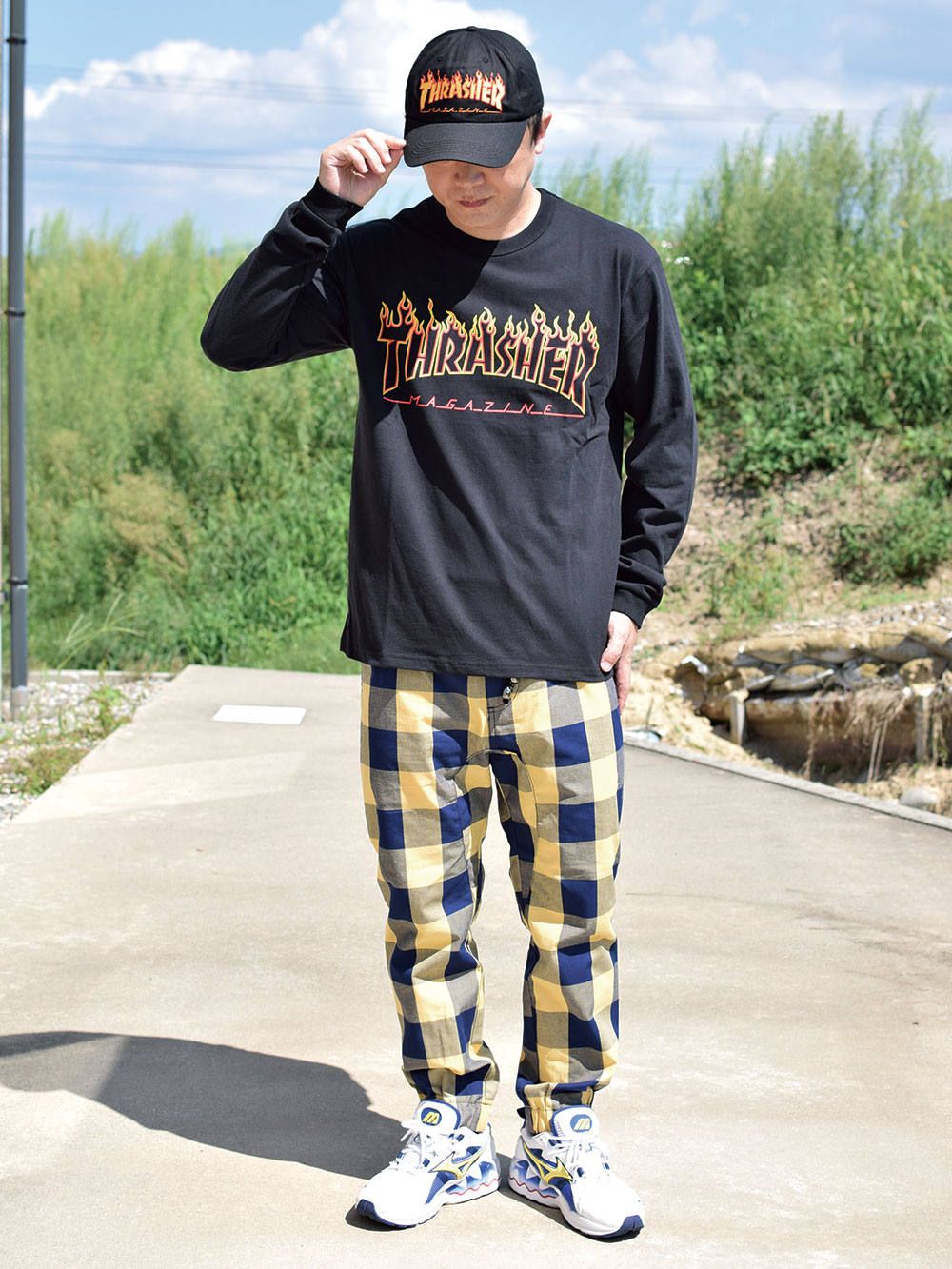 FLAME OUTLINE US COTTON L/S T-SHIRT
