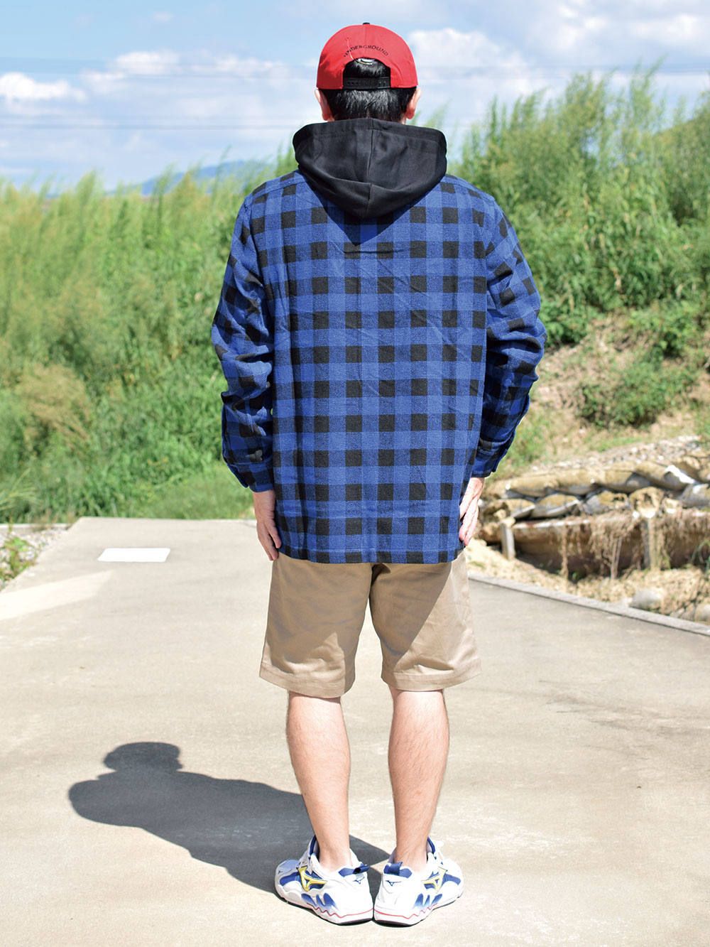 MIGHTY CHECK HOOD-SHIRTS