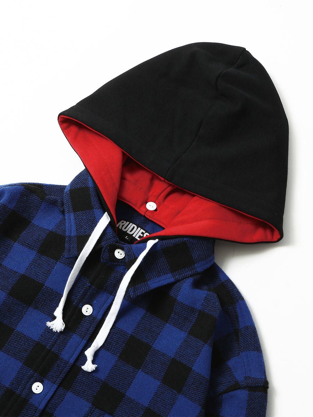 MIGHTY CHECK HOOD-SHIRTS