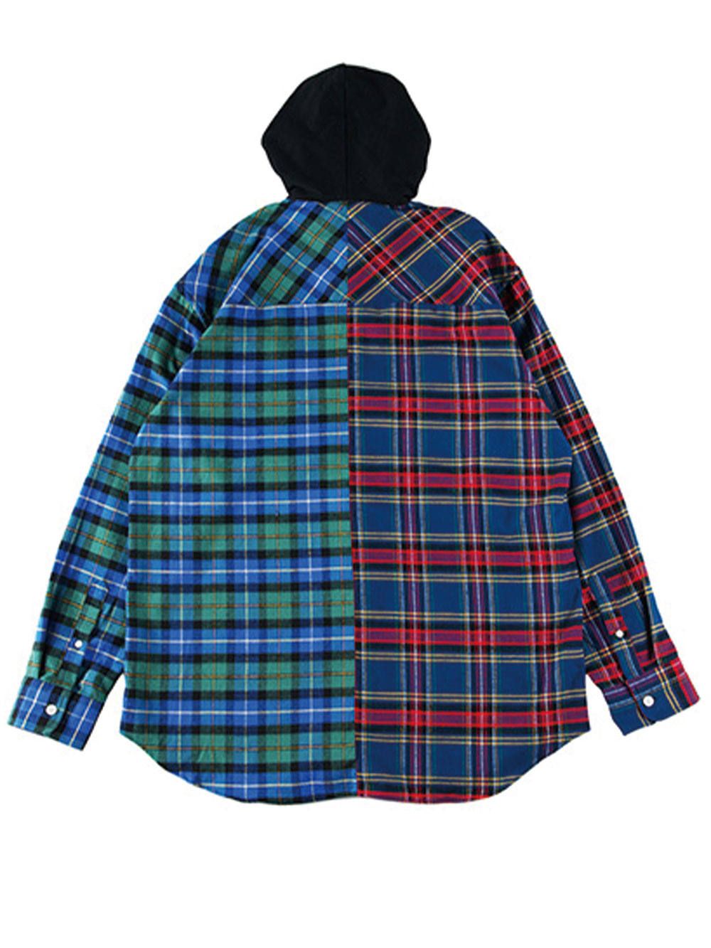 2TONE HOODED SHIRT
