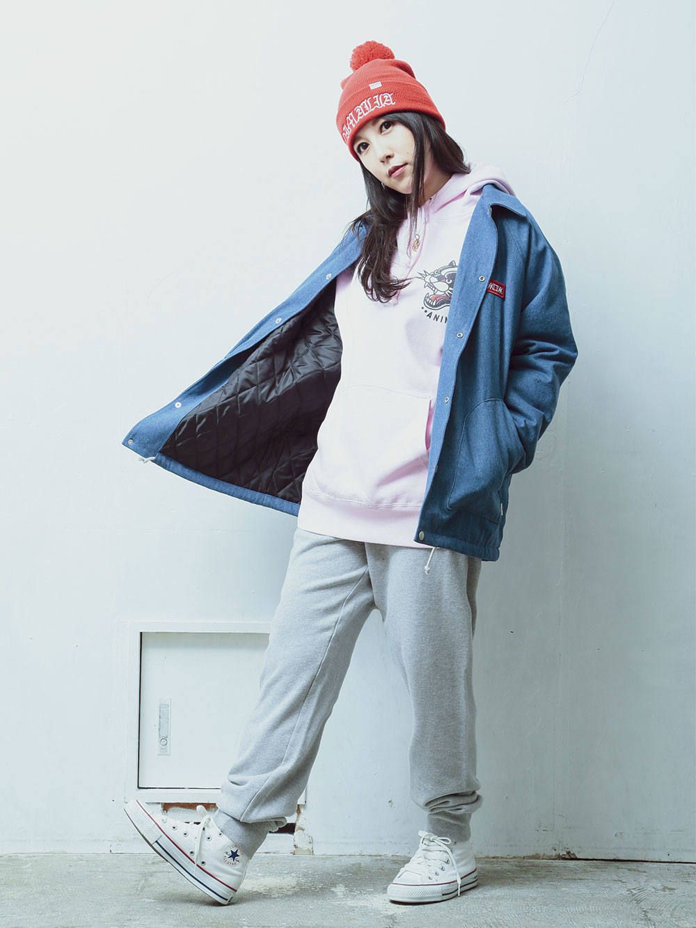 DENIM HEAVY COACH-JACKET
