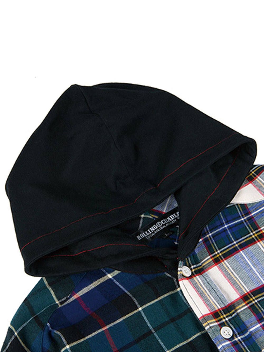 2TONE HOODED SHIRT