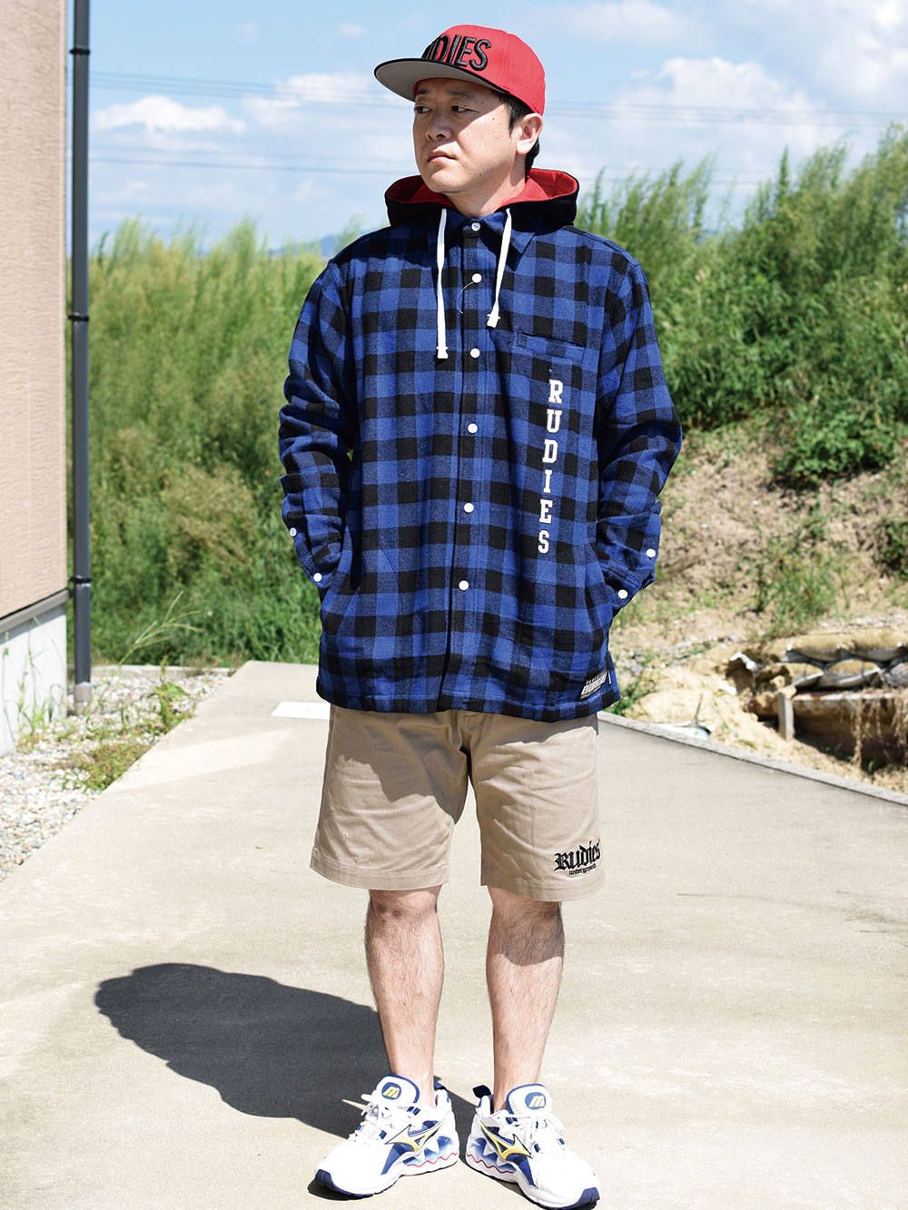 MIGHTY CHECK HOOD-SHIRTS