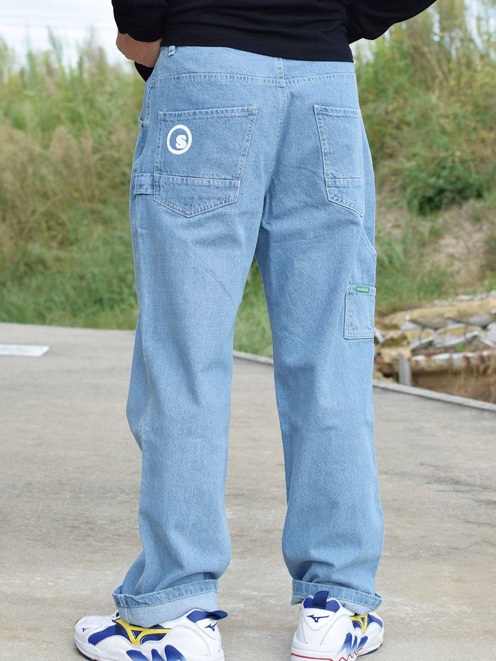 sd wide carpenter denim pants