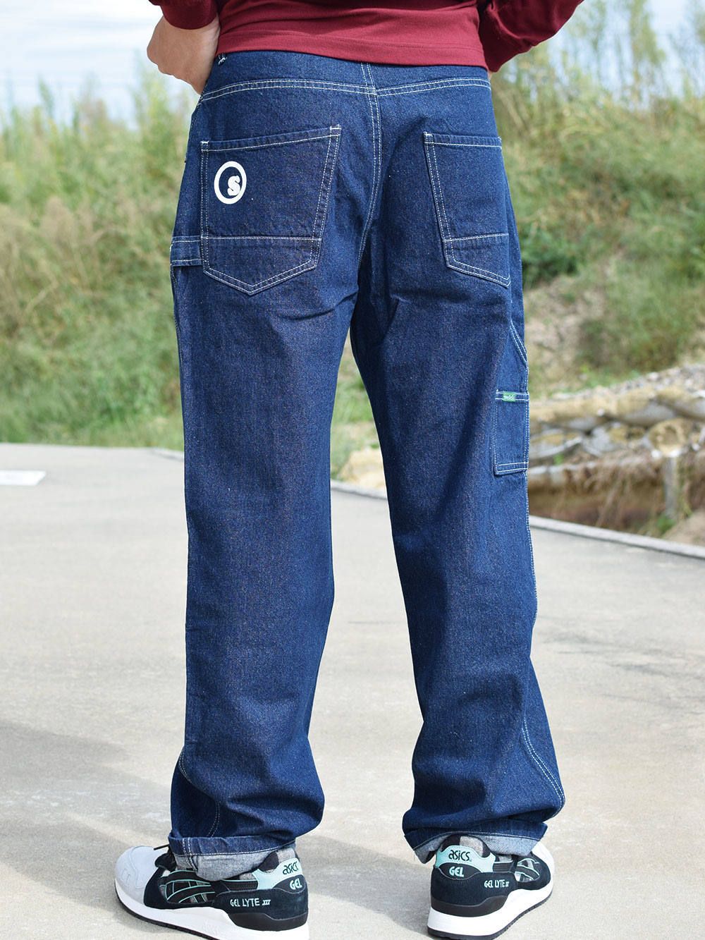 sd wide carpenter denim pants