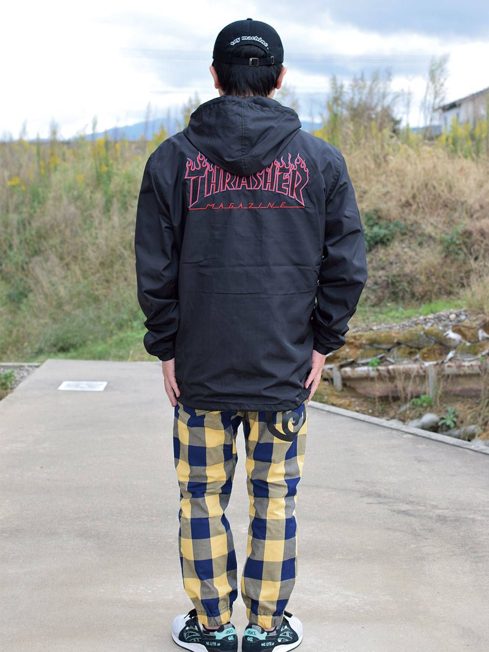 Checkered hotsell thrasher hoodie