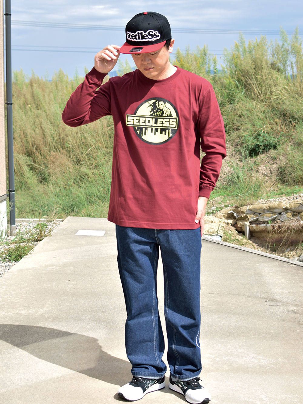 sd wide carpenter denim pants