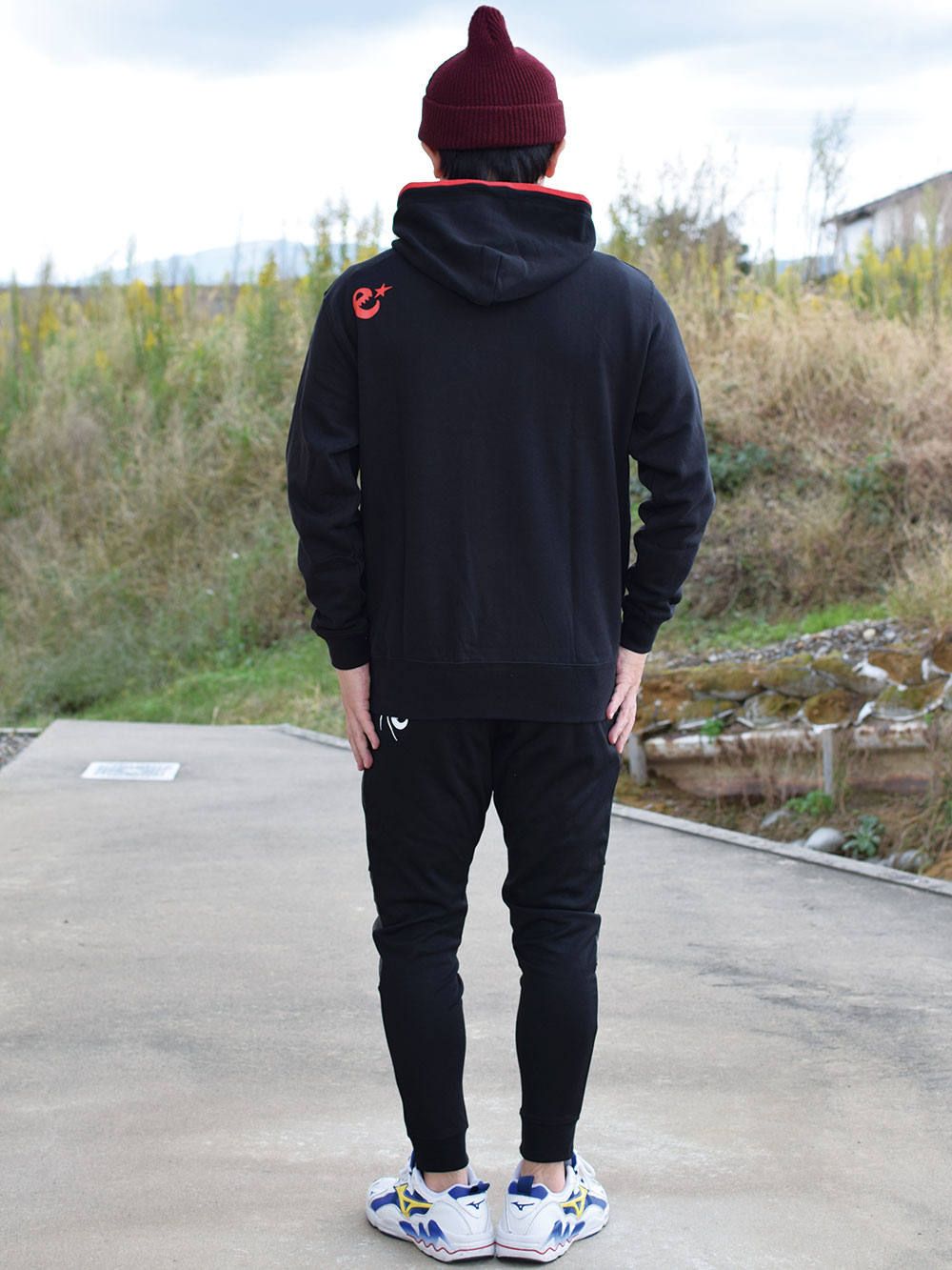 range logo pull over hoody spot color