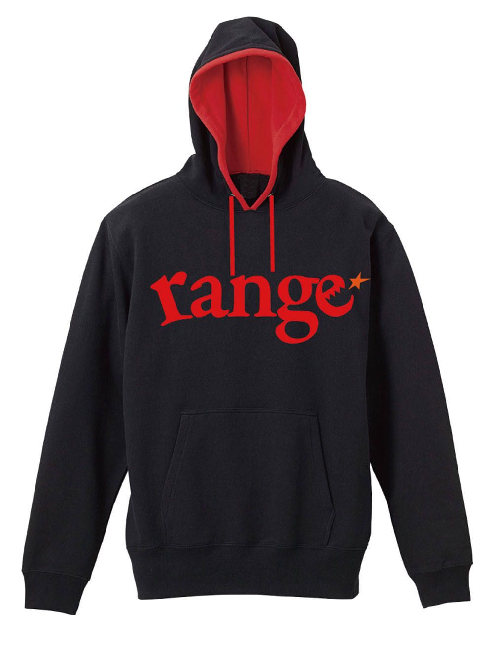 range logo pull over hoody spot color
