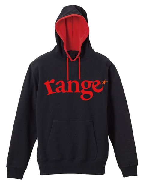 range logo pull over hoody spot color