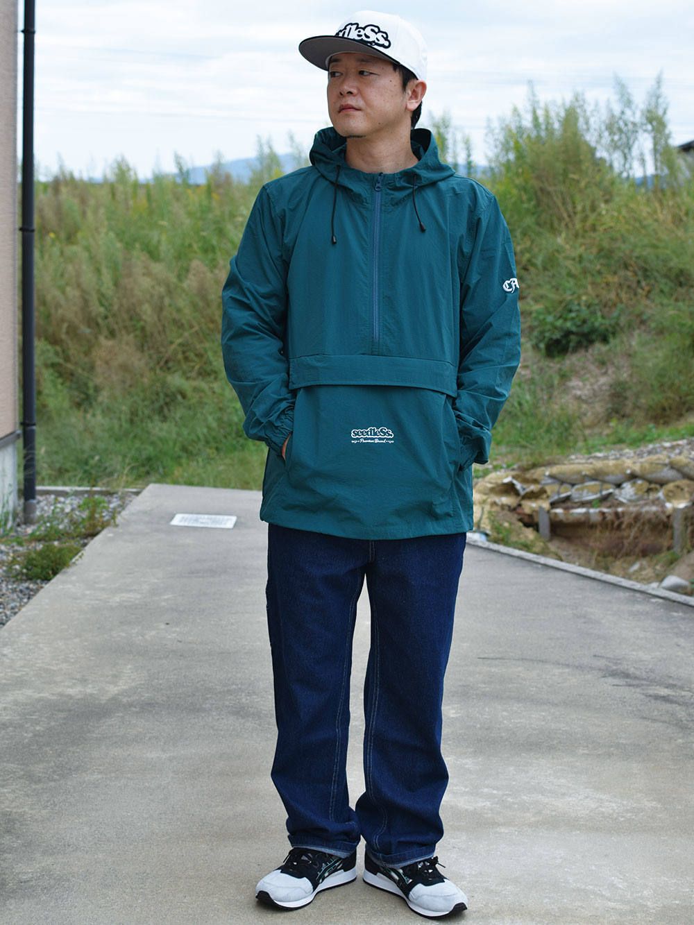 sd nylon pullover 90's style jkt