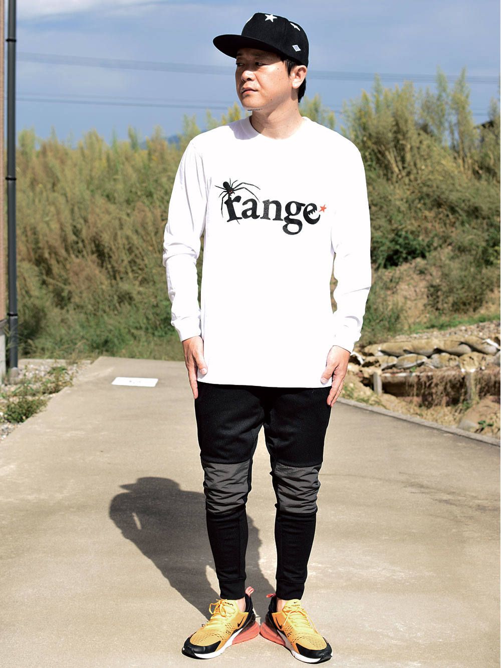 rg spider's logo and web LS tee