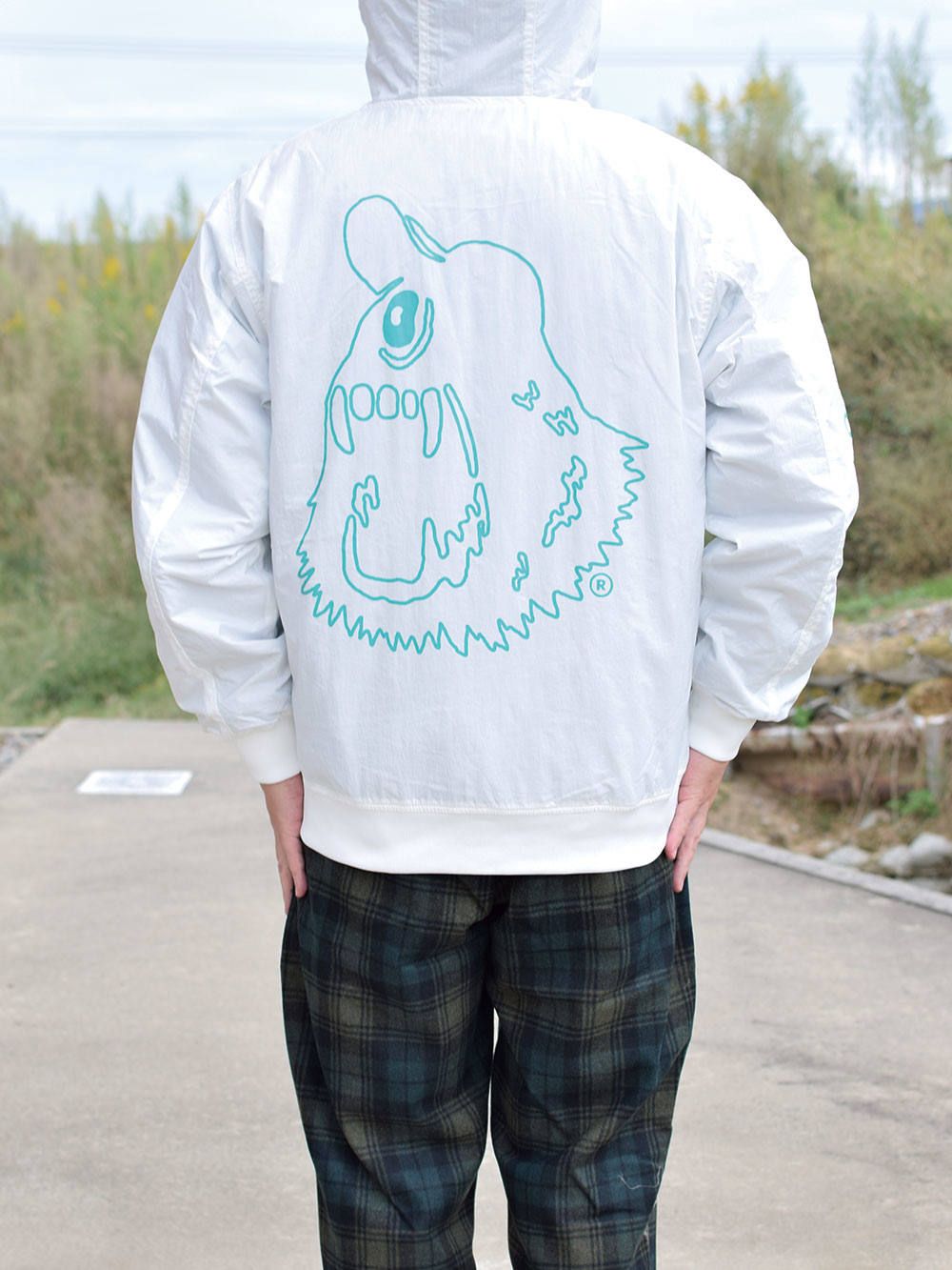 SHOUT HOODED BOMBER-JACKET