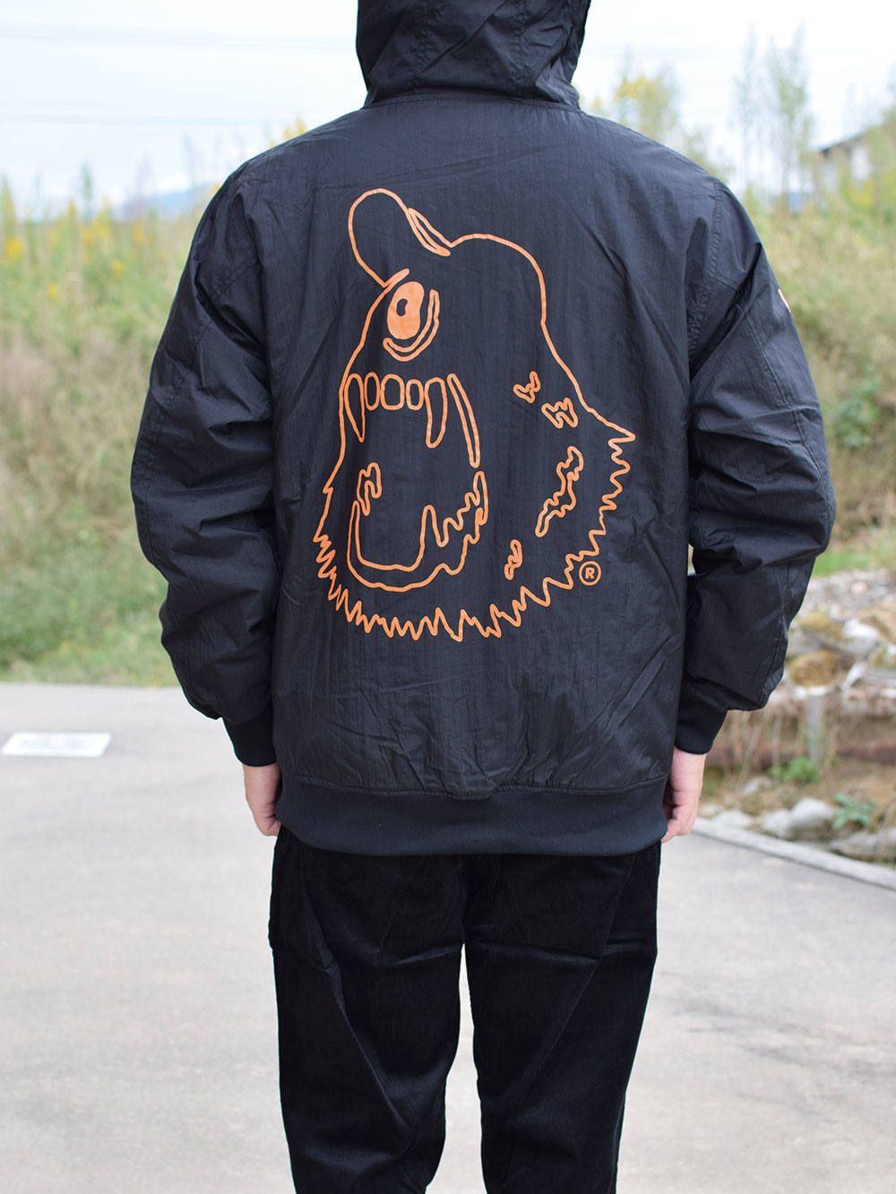 SHOUT HOODED BOMBER-JACKET