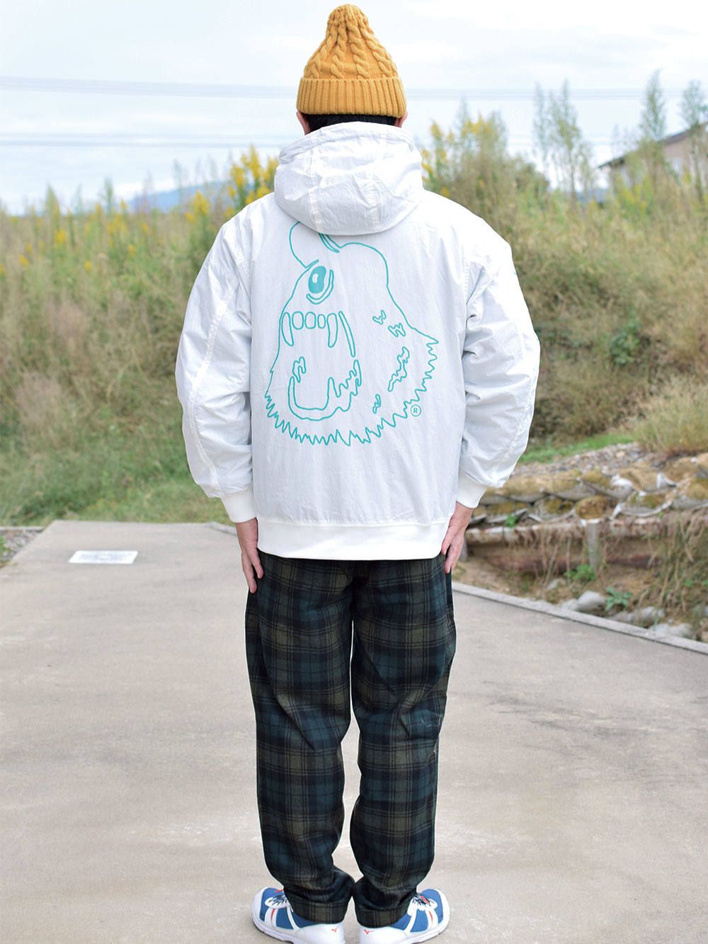 SHOUT HOODED BOMBER-JACKET