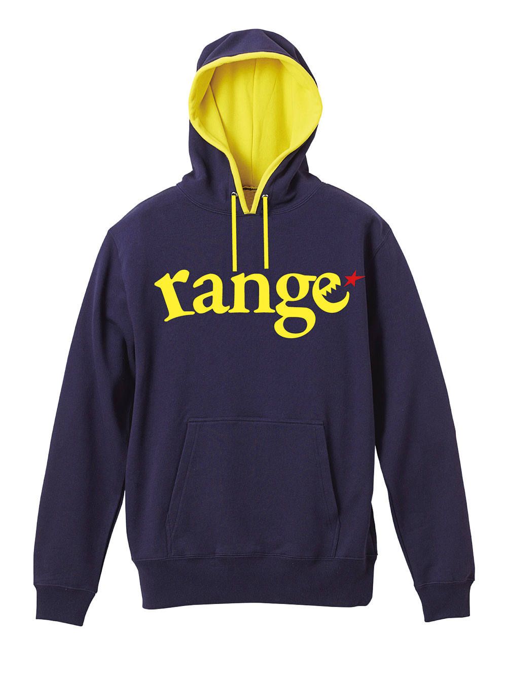 range logo pull over hoody spot color