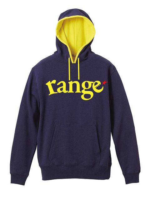 range logo pull over hoody spot color