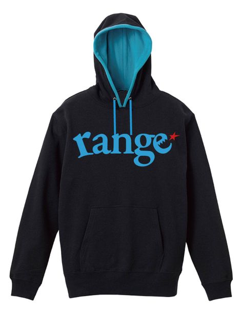 range logo pull over hoody spot color