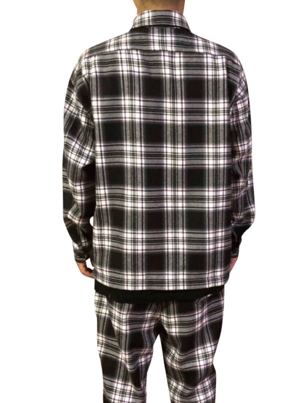 rg over size check shirts