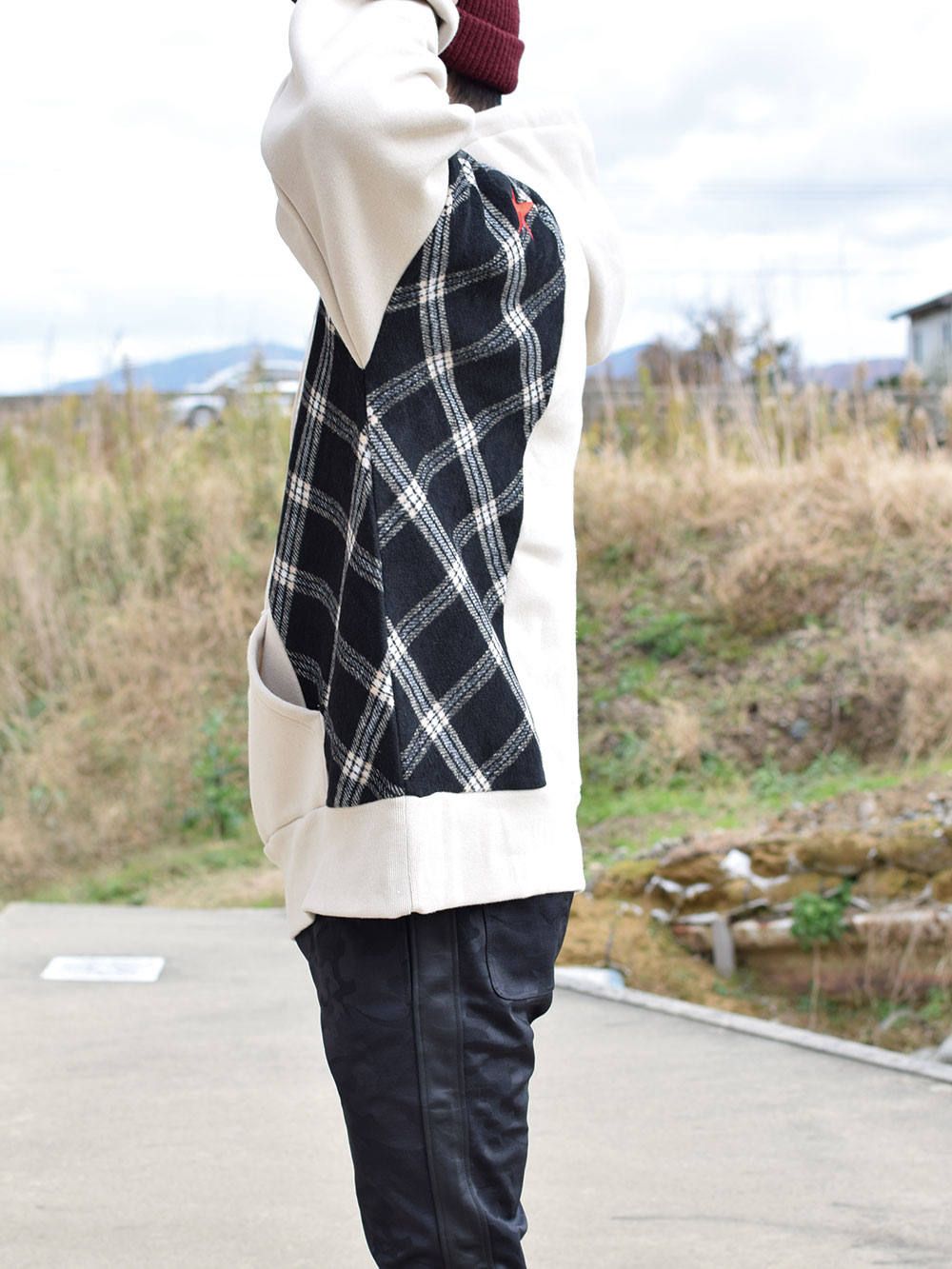 rg over size checker hoody
