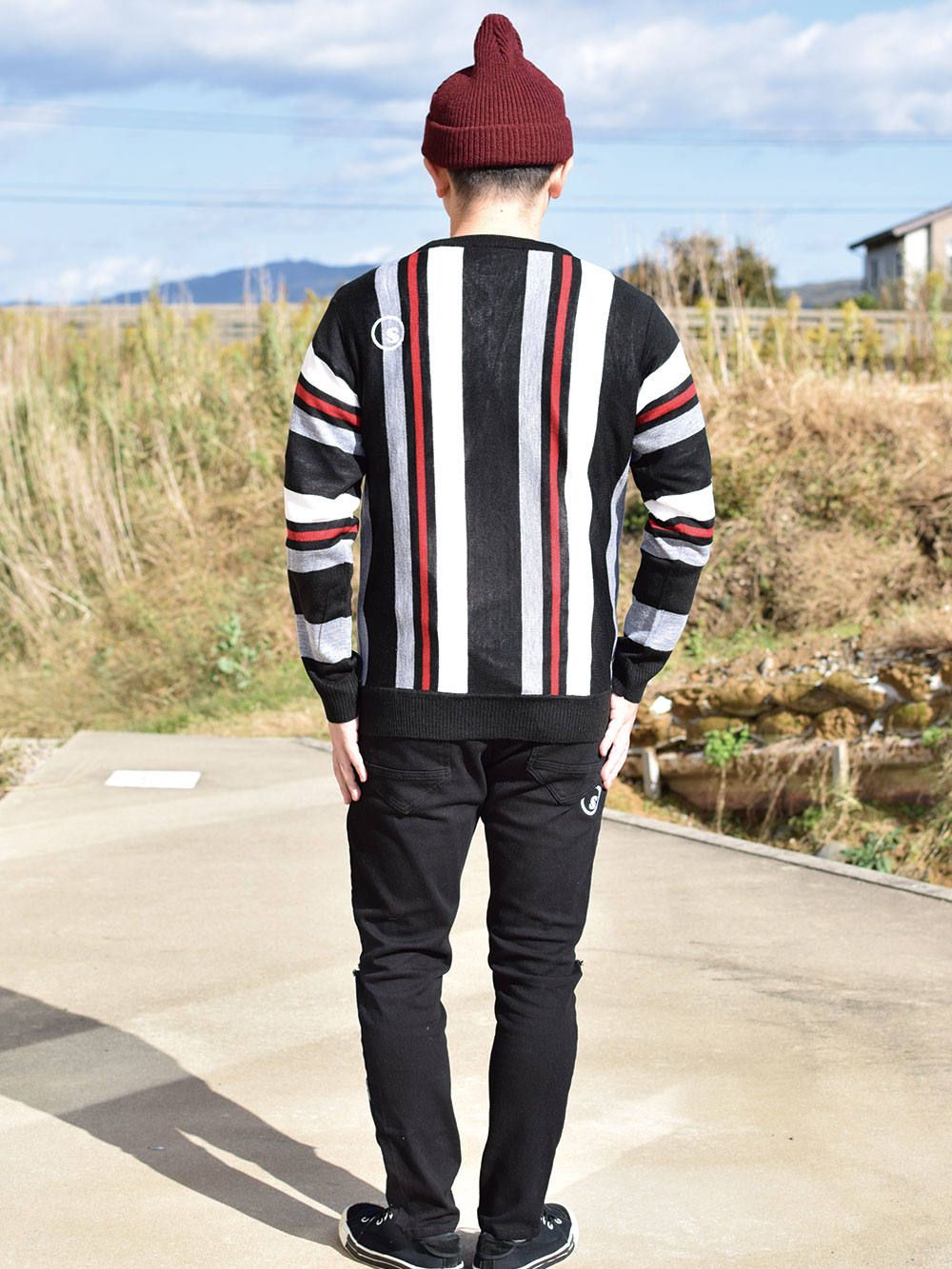 sd stripe crew knit