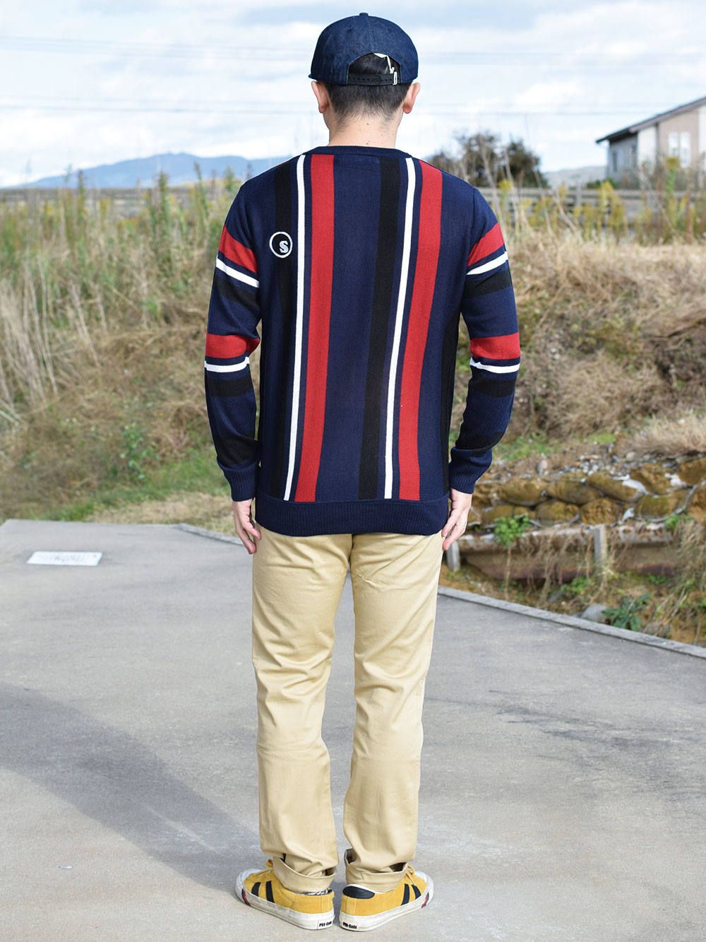 sd stripe crew knit