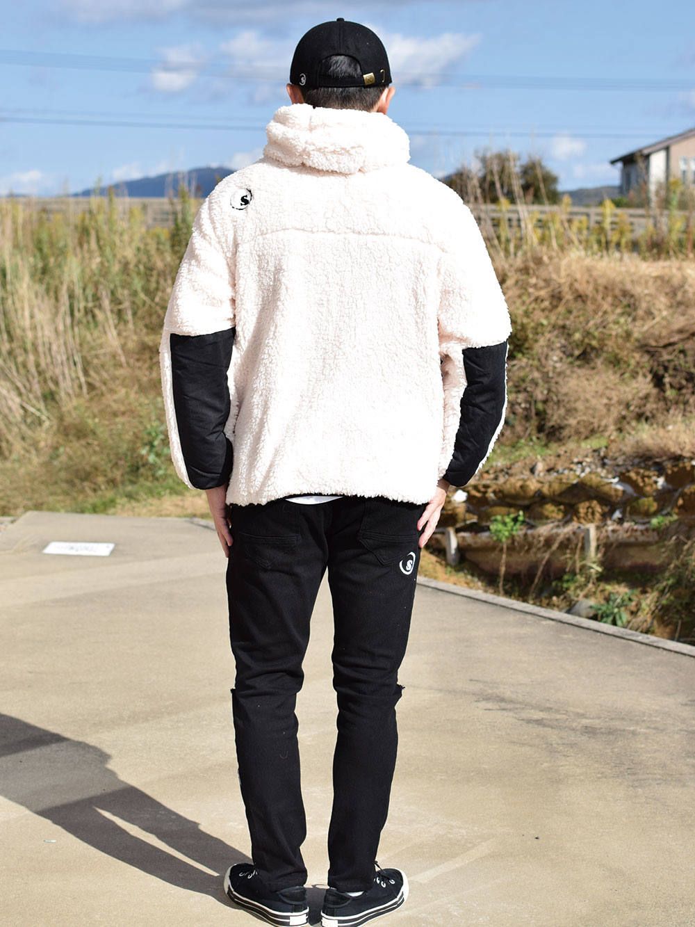 sd nylon boa fleece 3way jkt