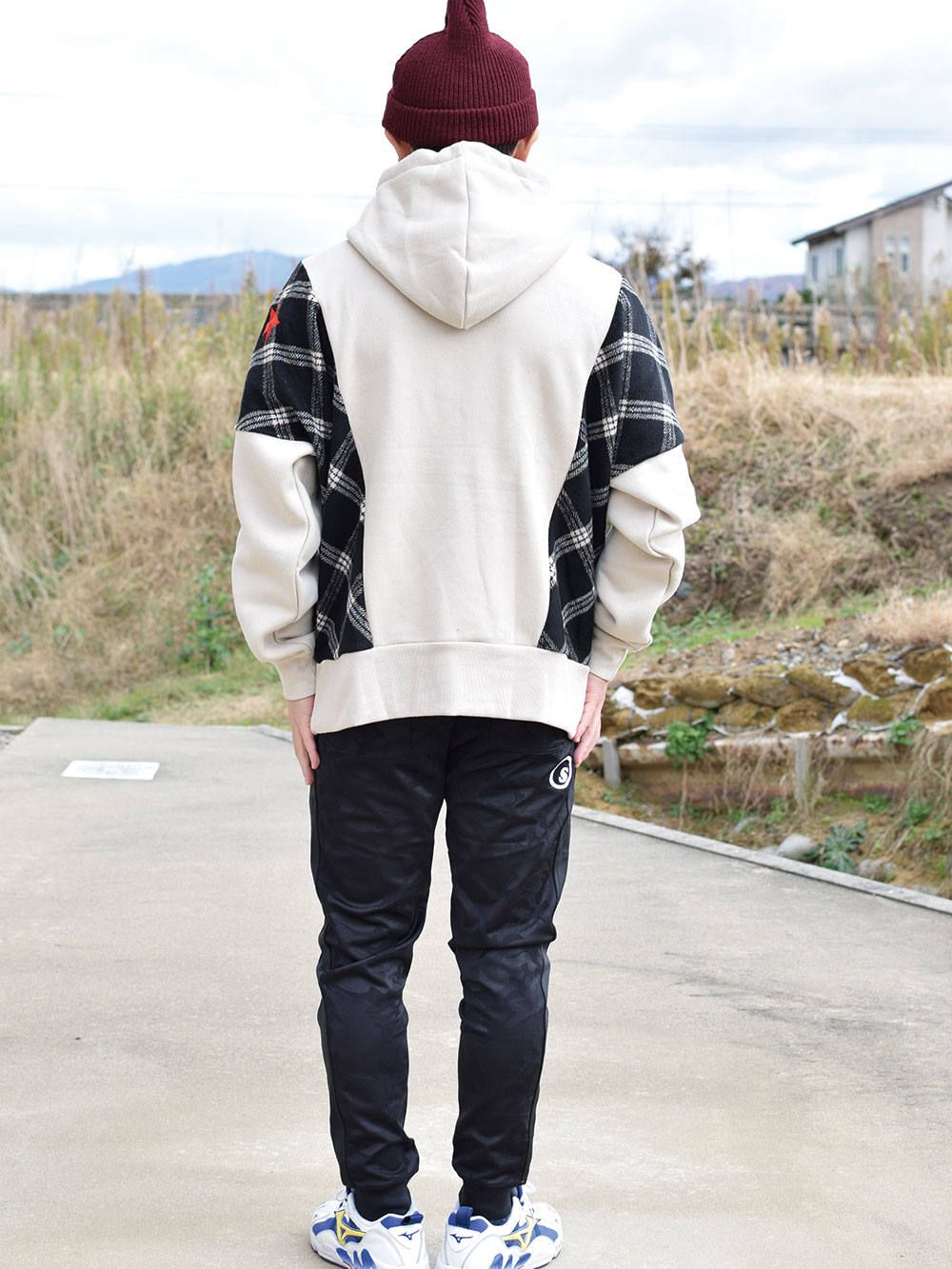 rg over size checker hoody