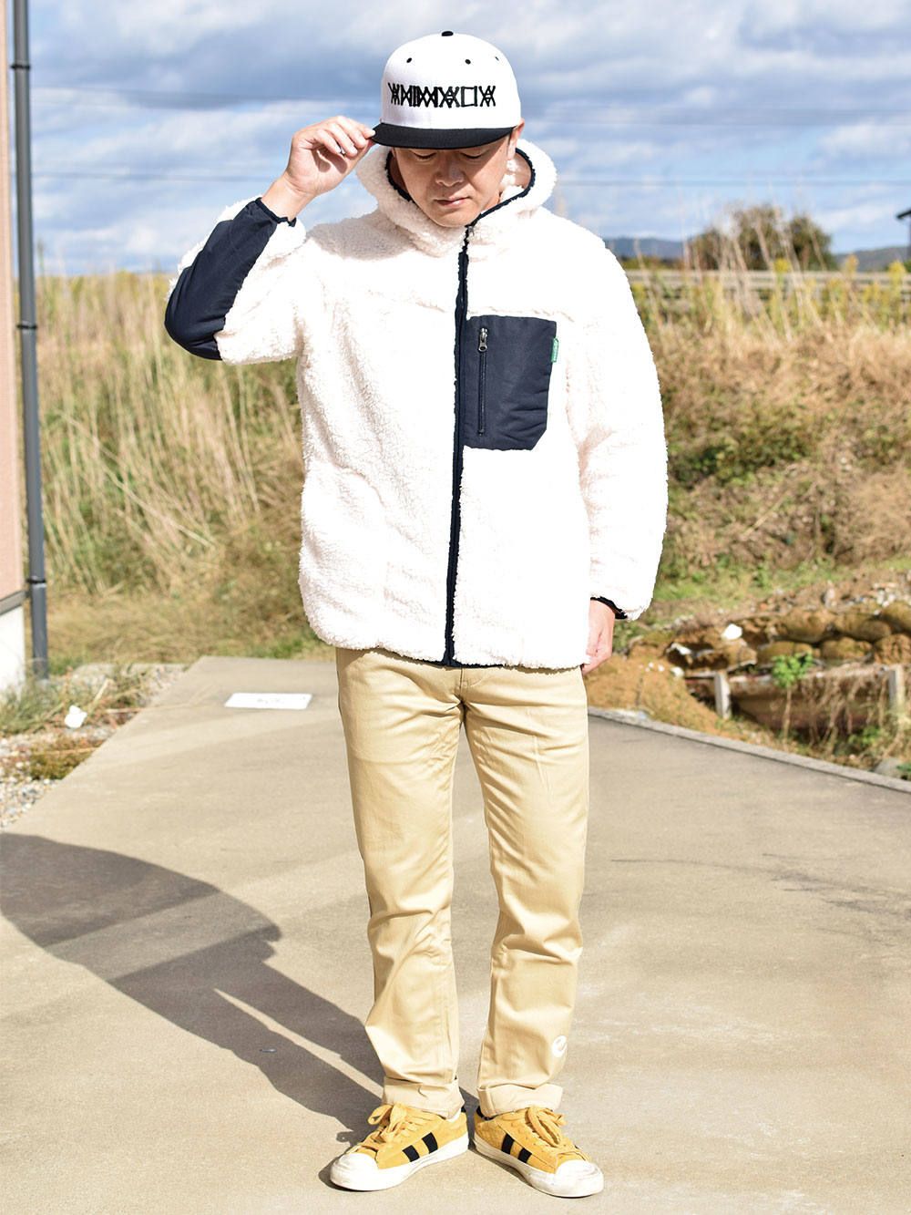 sd nylon boa fleece 3way jkt