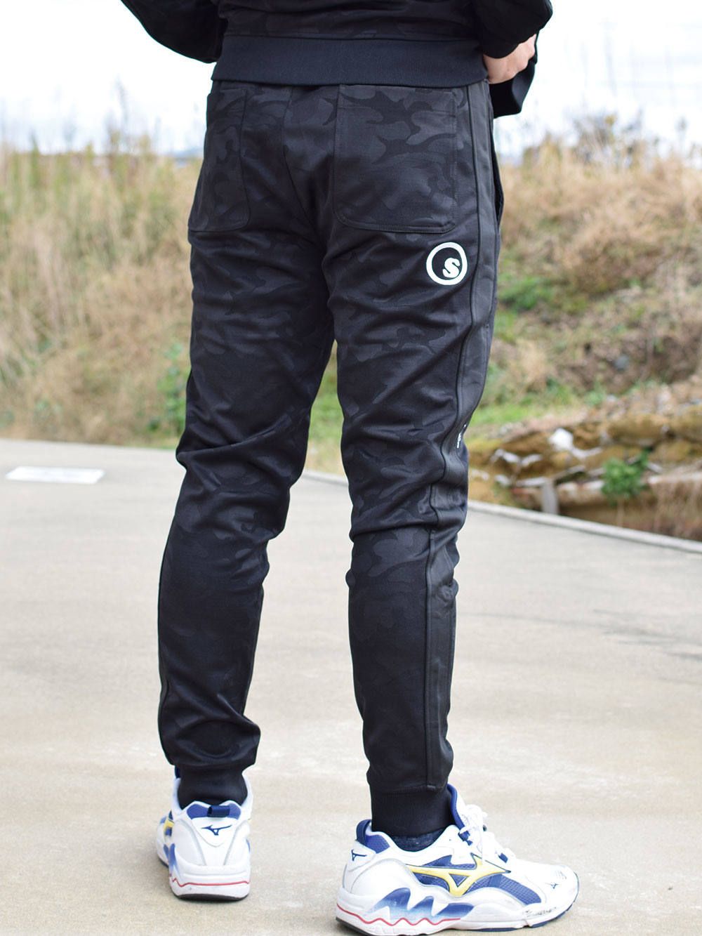 sd slim fit camo jersey pants