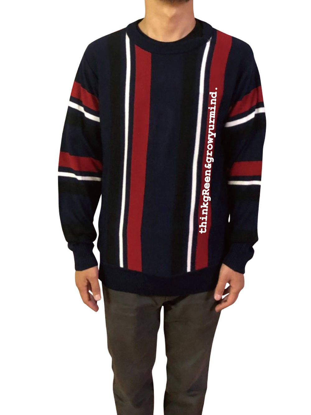 sd stripe crew knit