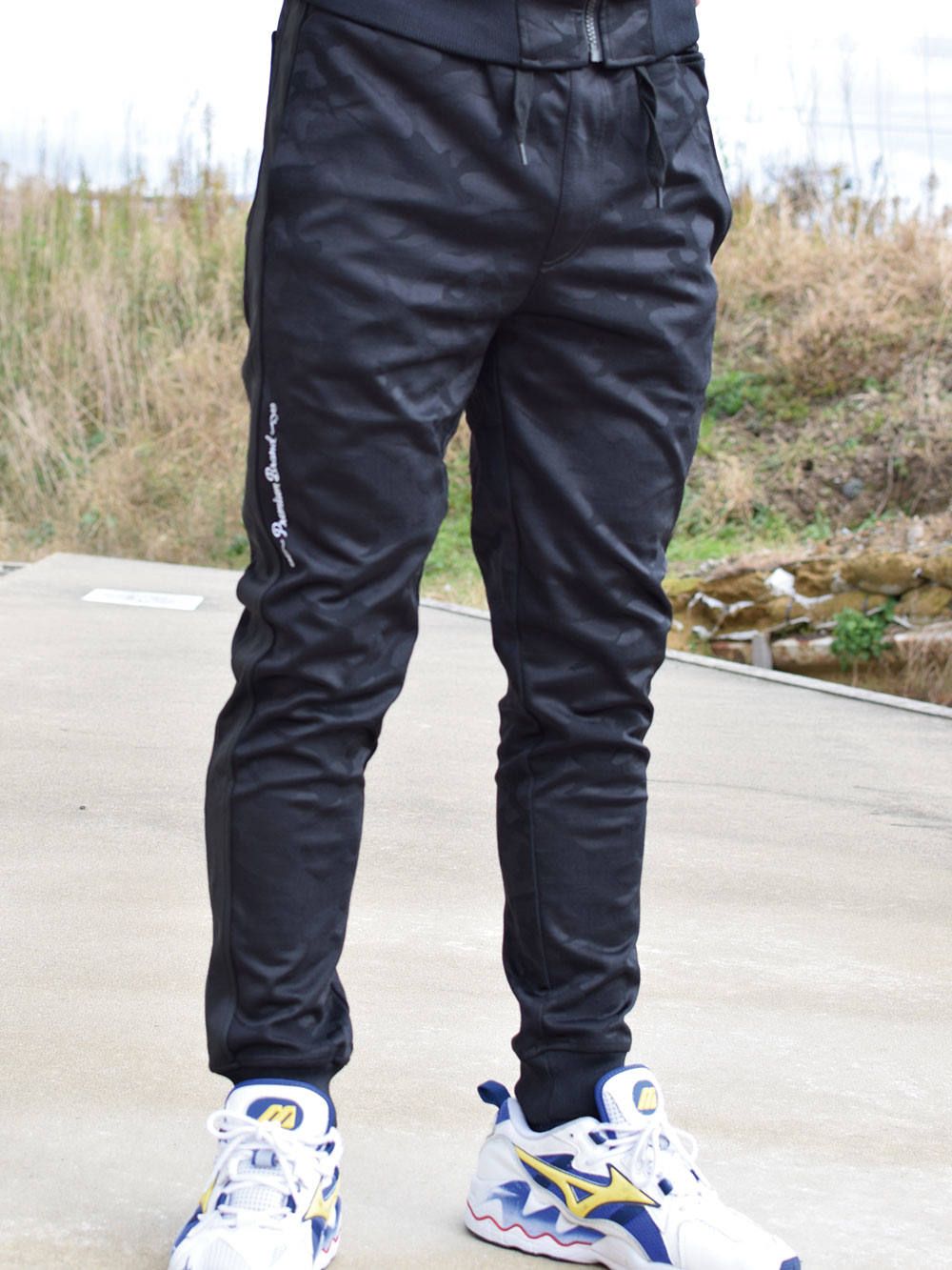 sd slim fit camo jersey pants