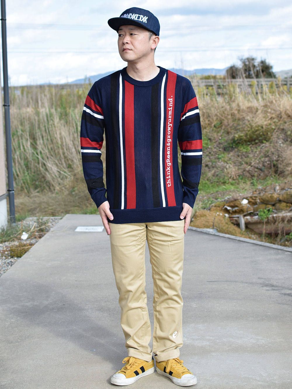 sd stripe crew knit