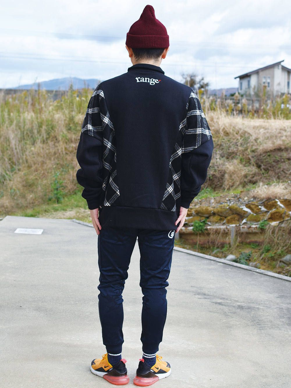 rg over size checker zip crew