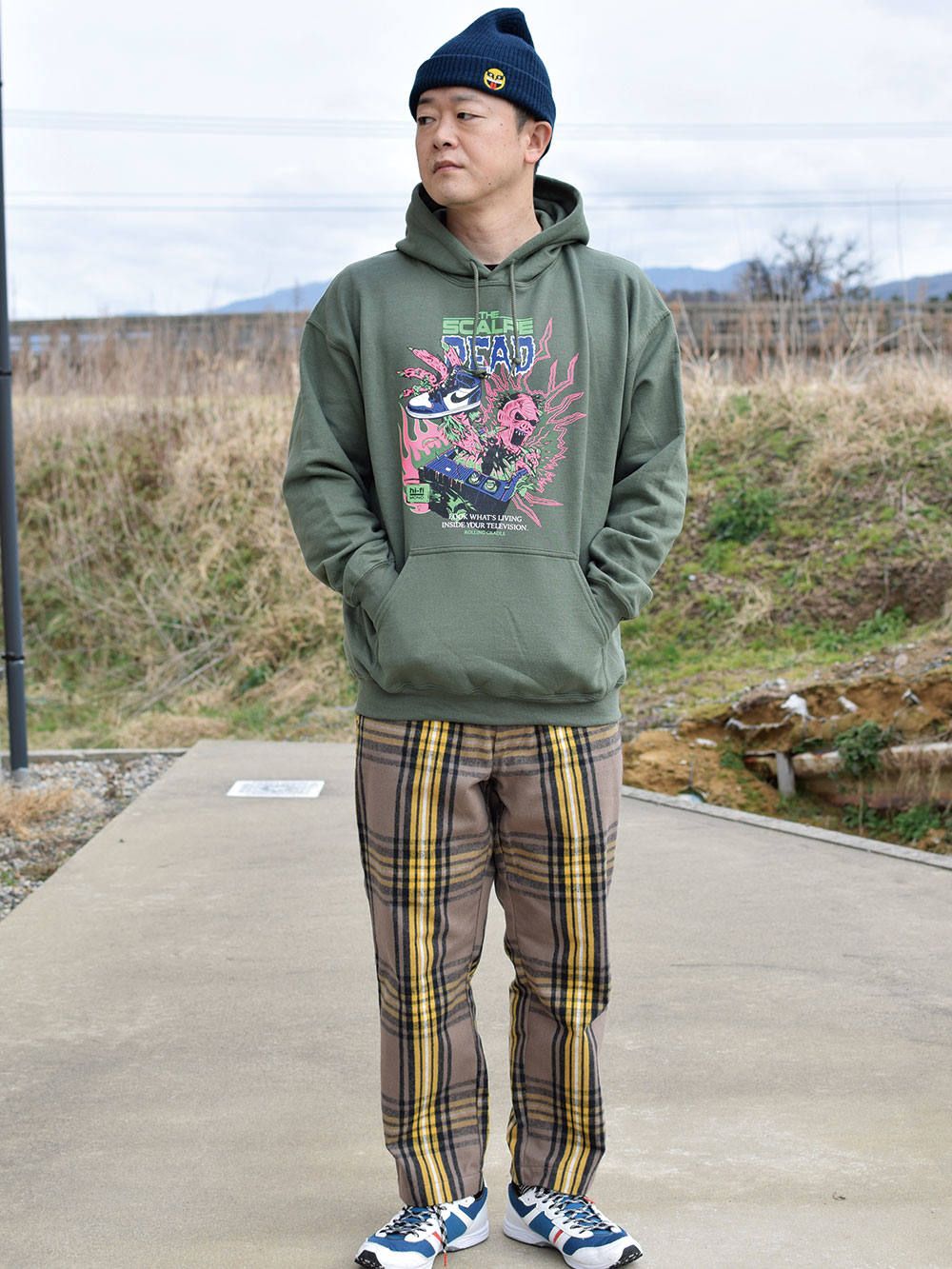 CHECK CROPPED-PANTS