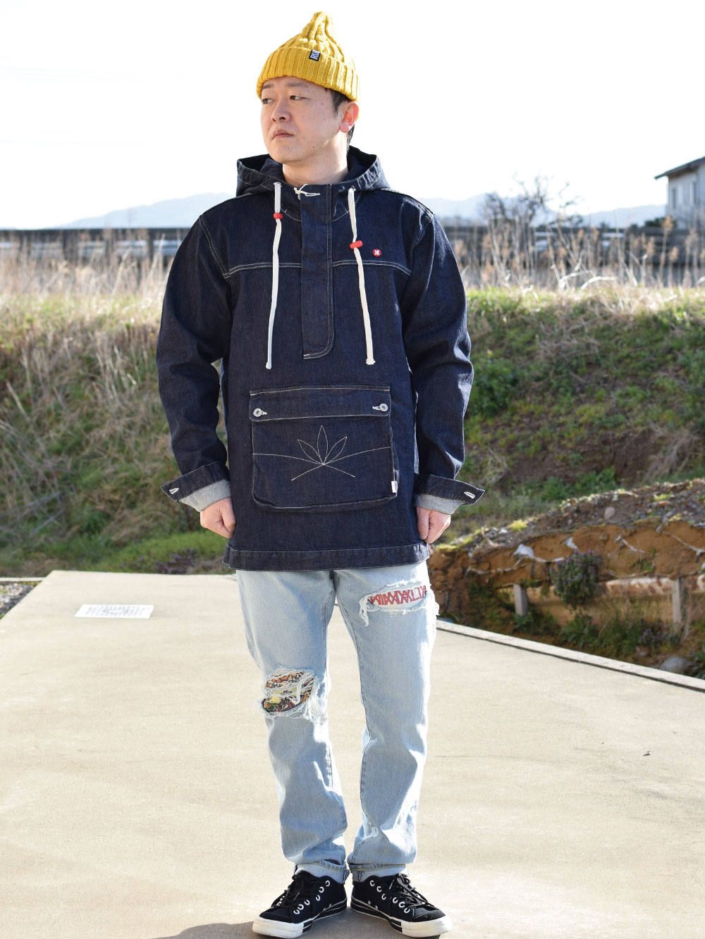 APACHE-Stretch Denim Anorak