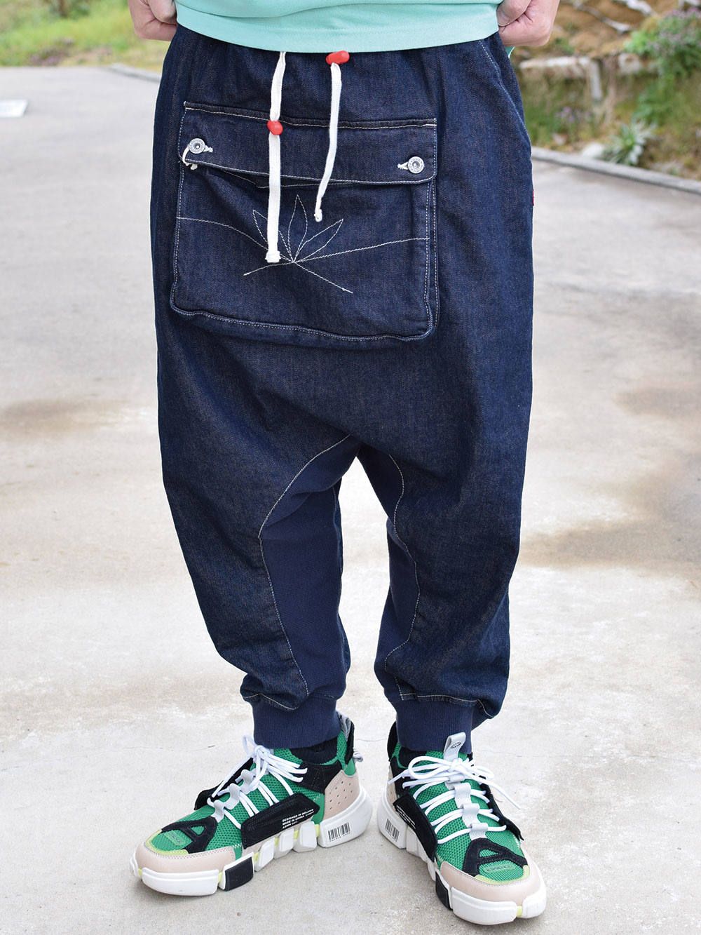 APACHE-Stretch Denim Sarrouel Pants