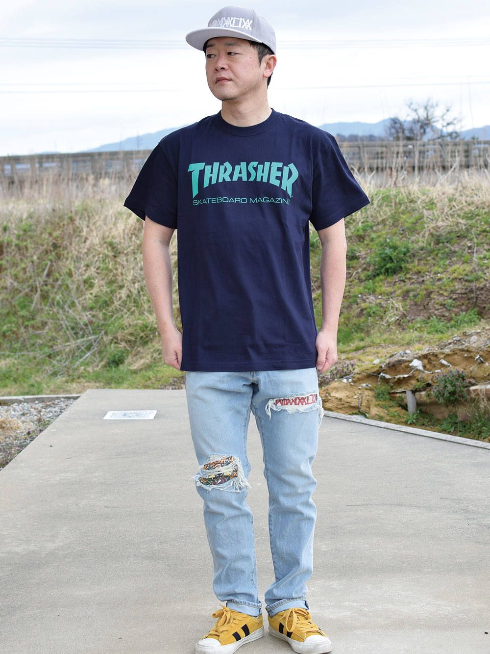 ★Thrasher Trademark Mens Tee 関税込★ THRASHER Tシャツ スラッシャー メンズ レディース タイダイ