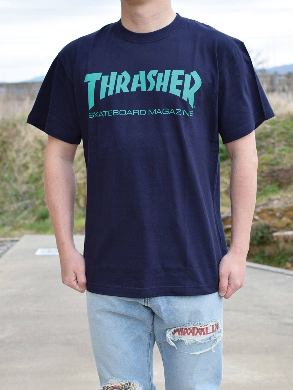 ★Thrasher Trademark Mens Tee 関税込★ Fucking Awesome x Thrasher. Trash Me T Shirt. Black.