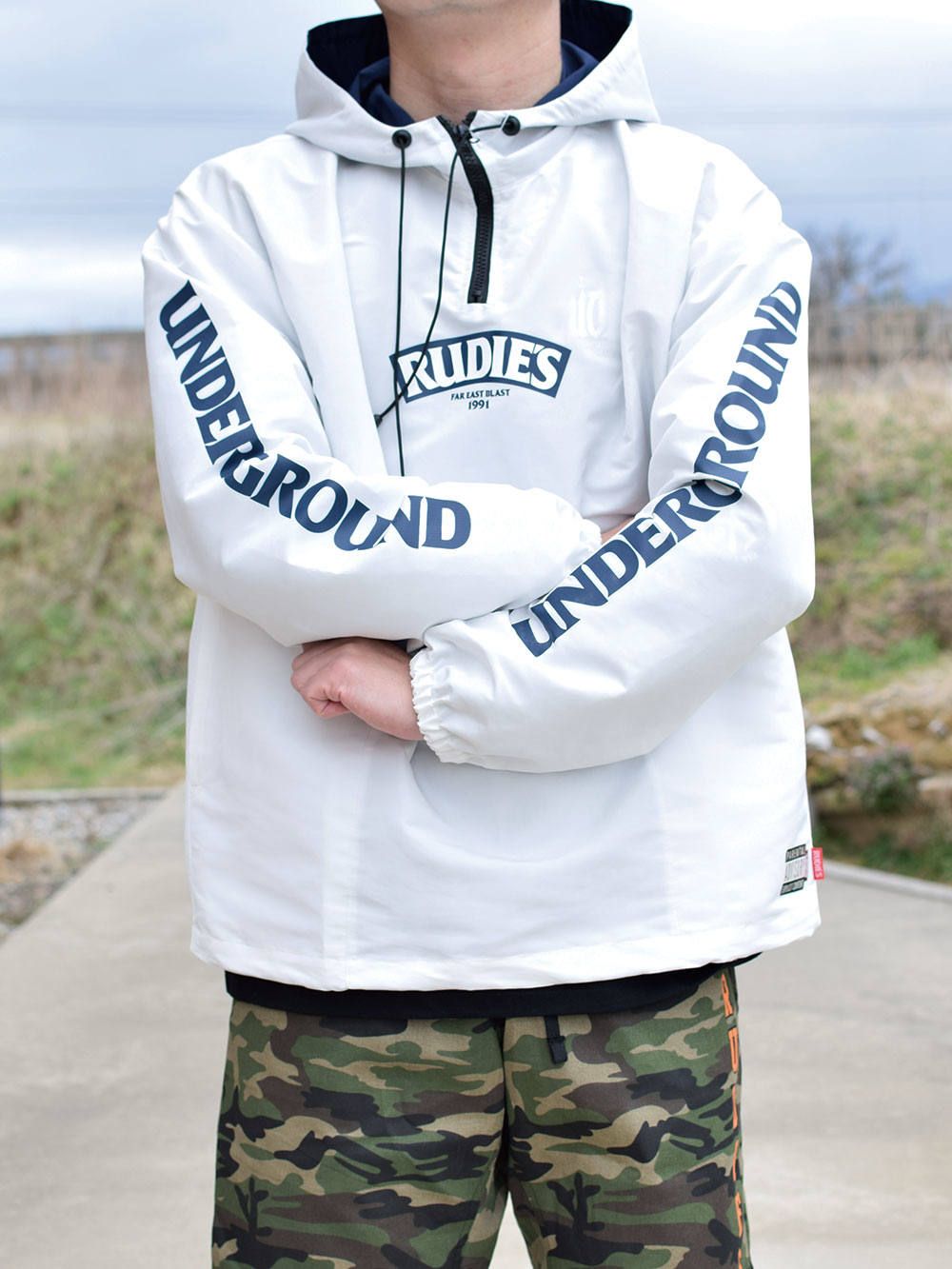 SLICK HALFZIPHOOD-JACKET