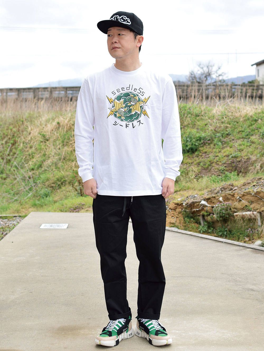 Green goldfish L/S tee