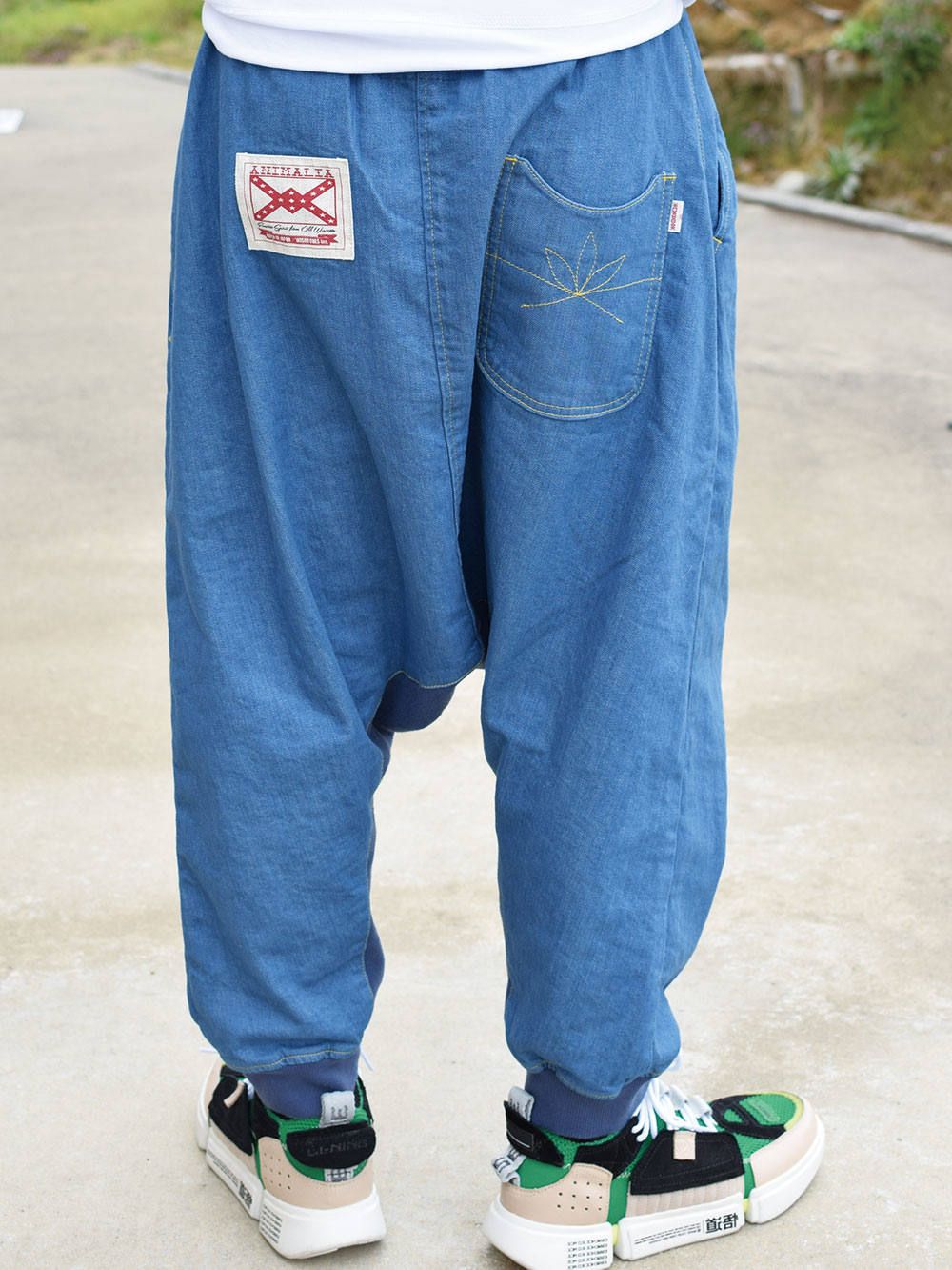 APACHE-Stretch Denim Sarrouel Pants