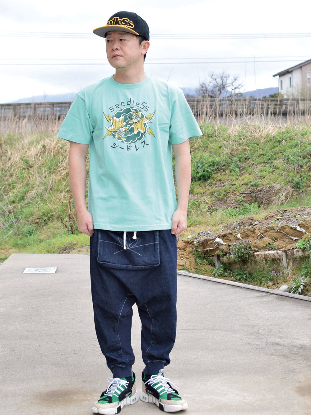 APACHE-Stretch Denim Sarrouel Pants