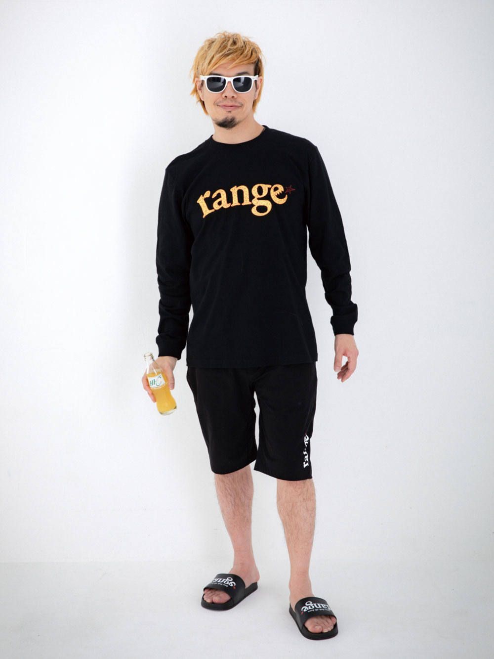 rg  flipped logo sandals