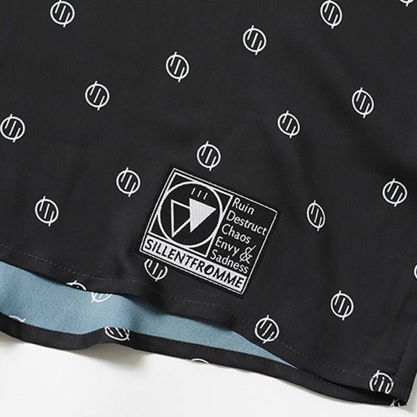 SPELL -Patterned Stand Up Collar Shirts-